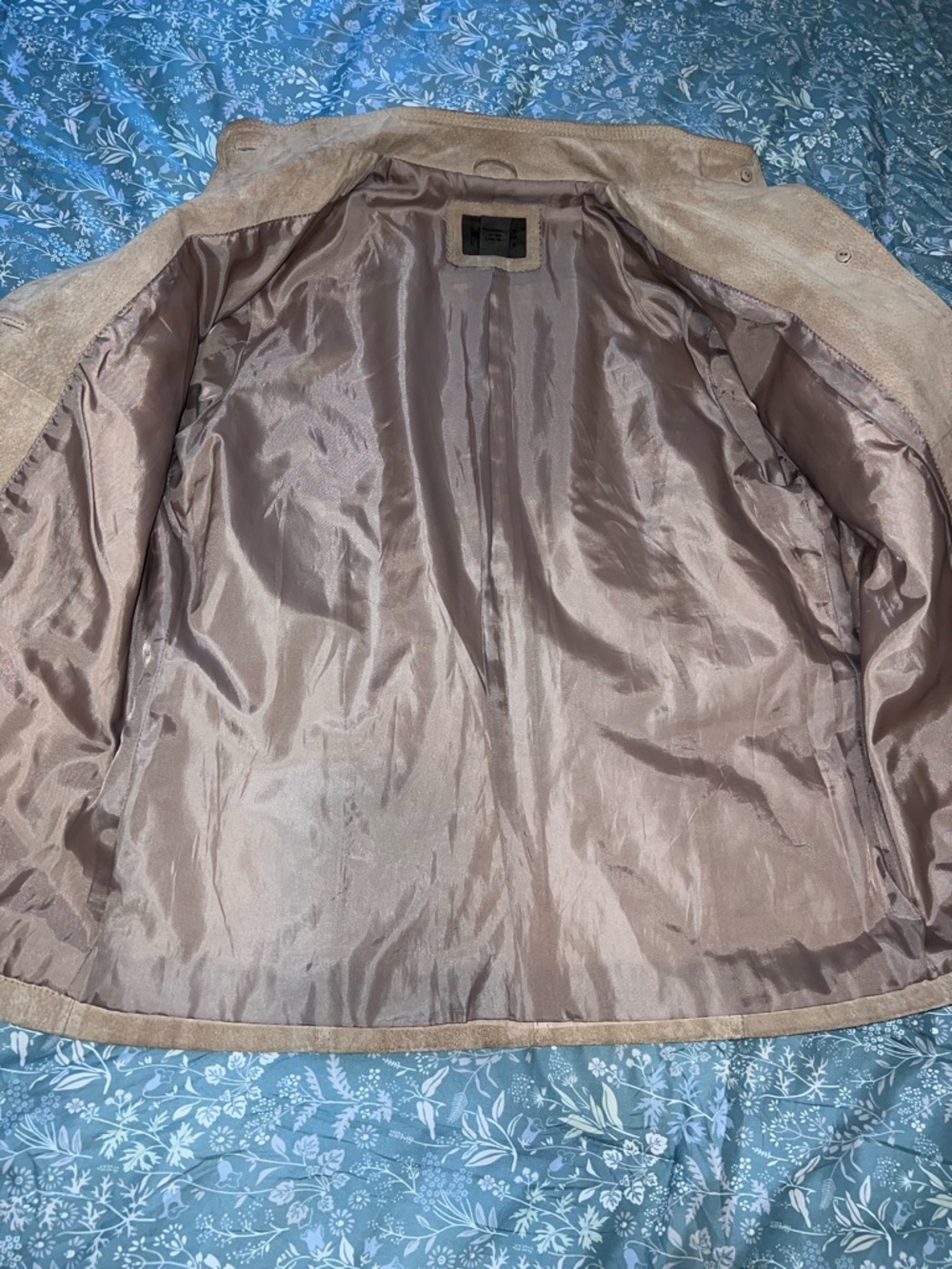 UNIFORM by John Paul Richard Suede Leather Utility Jacket Tan Small - Picture 9 of 13